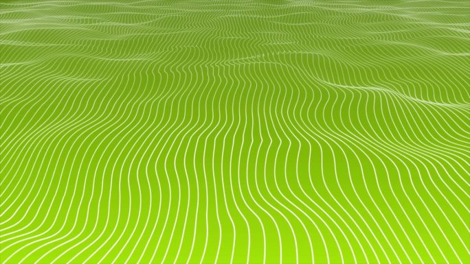3D石灰绿颜色慢动作波浪垂直条形线在石灰绿背景