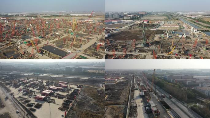 建设中的上海东站 立体交通 东方枢纽