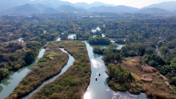 中国杭州西溪湿地秋日美景