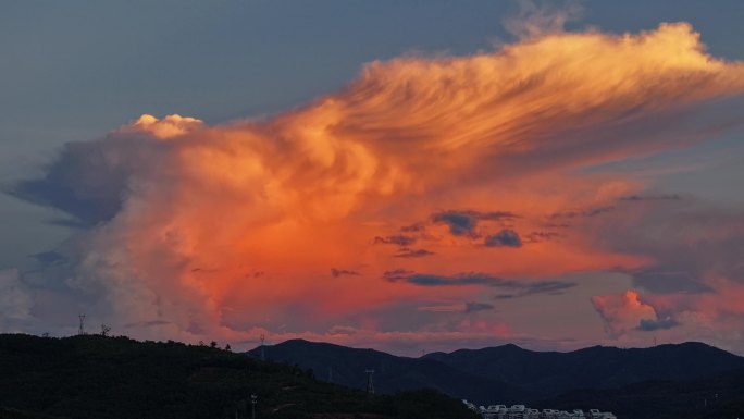 云南西双版纳景洪晚霞