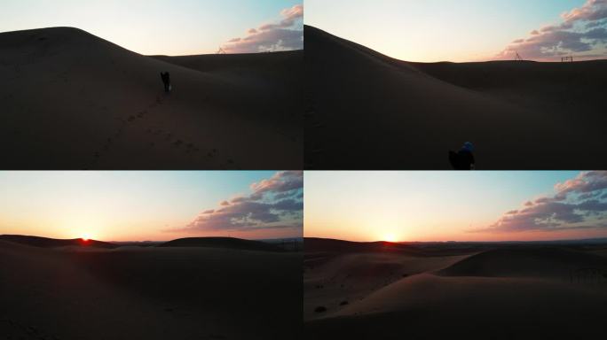 沙漠日落晚霞