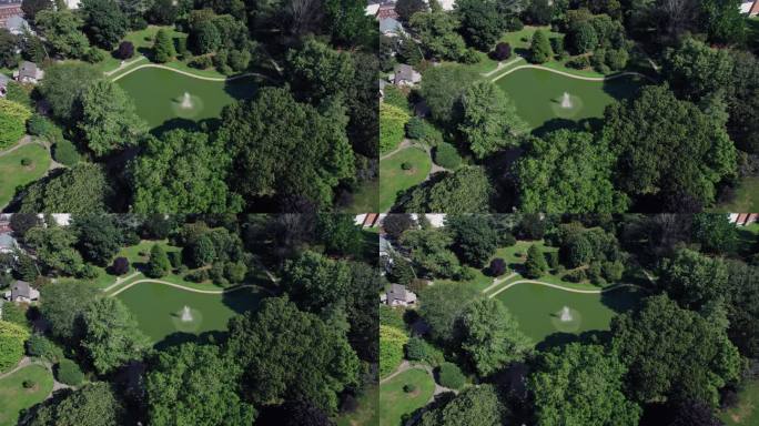 威斯特利威尔科克斯公园的无人机视图