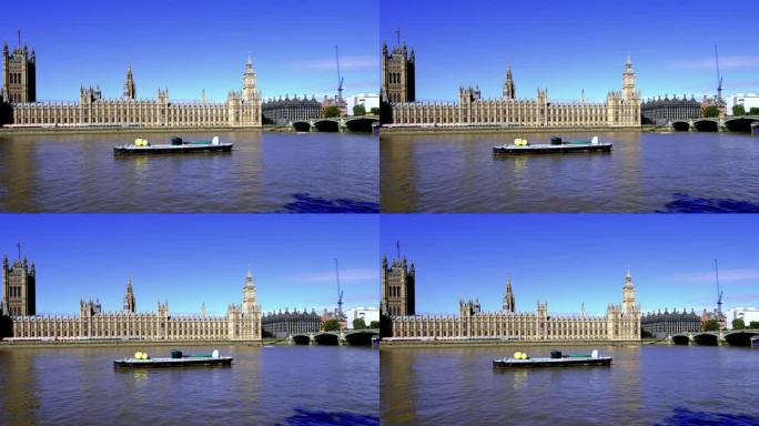 伦敦泰晤士河和威斯敏斯特宫