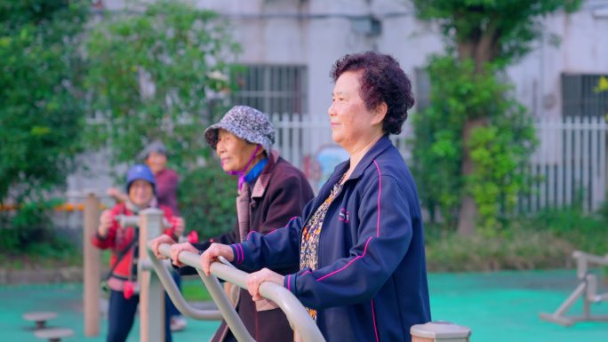 4K新农村老人幸福生活公园晨练健身器材
