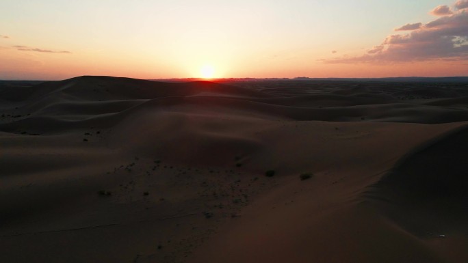 沙漠日落晚霞
