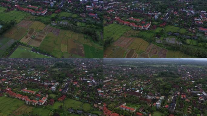 巴厘岛乌布的无人机镜头，一个宁静的旅游目的地，让城市居民撤退，逃离城市的喧嚣