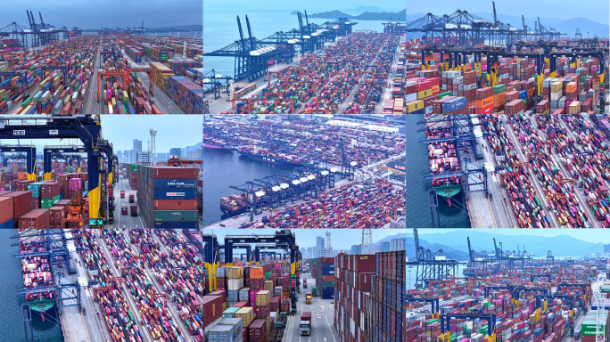 盐田港码头延时4k