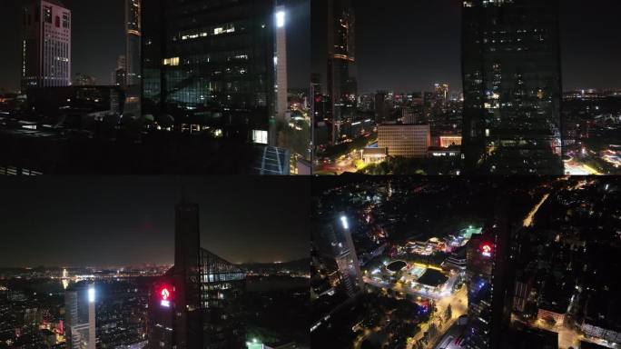 南京城市夜景 江苏广电大楼夜景 一镜到底