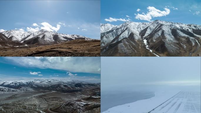 青海 甘肃 雪山 延时 地拍 航拍