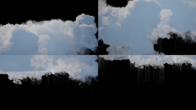 4k体积云层云海穿梭⑦【透明通道】