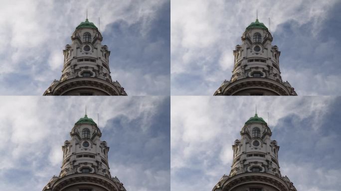 这是阿根廷布宜诺斯艾利斯一座经典建筑上的巴黎风格圆顶，正对着五月广场