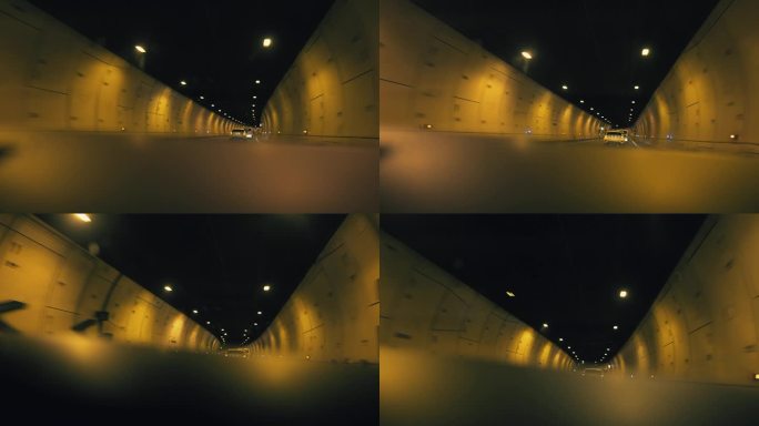 隧道视野-加速通过充满光线的隧道