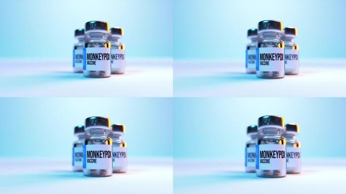 3D动画中的猴痘疫苗小瓶