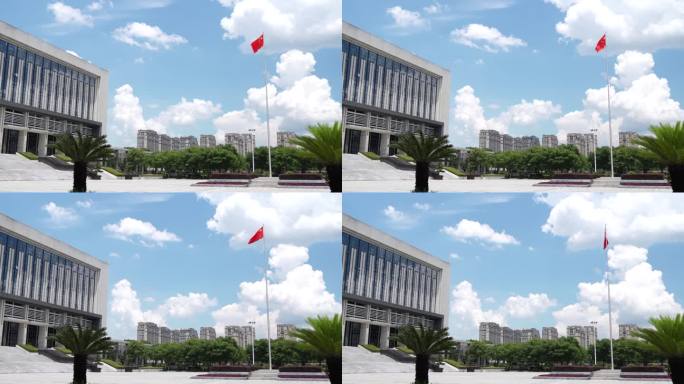 绍兴市政府大楼延时摄影2