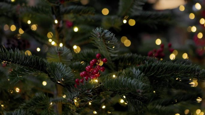 伦敦的考文特花园在圣诞节看起来很喜庆