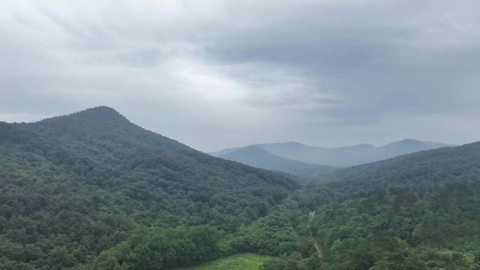 鹿门山大牌坊高清航拍视频