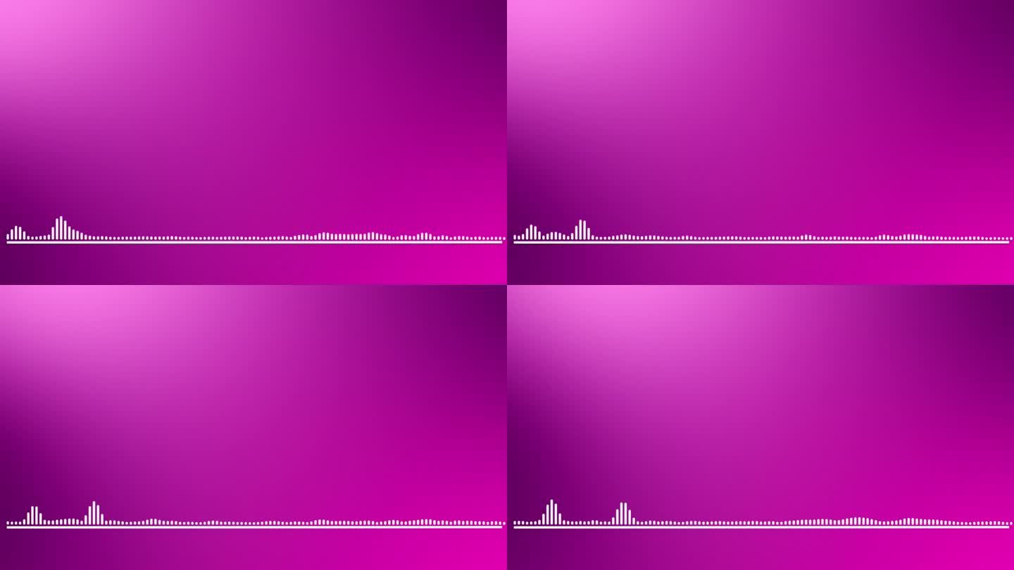 紫色光动画背景上有节奏的声波。