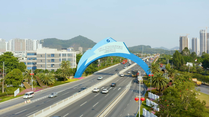 广州 南沙 自贸区牌坊 南沙牌坊 多景别