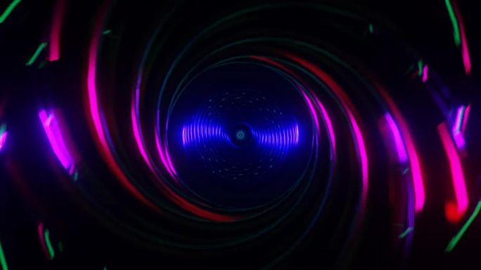迪斯科灯闪烁和舞蹈在这个霓虹灯VJ循环背景。