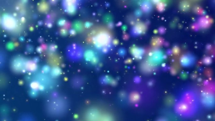 彩色闪闪发光的银河星星动画