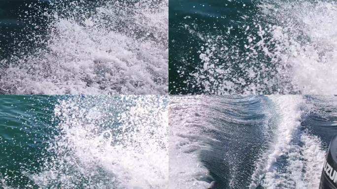 飞速海面速度与激情海涛波浪翻滚海涛泡哮