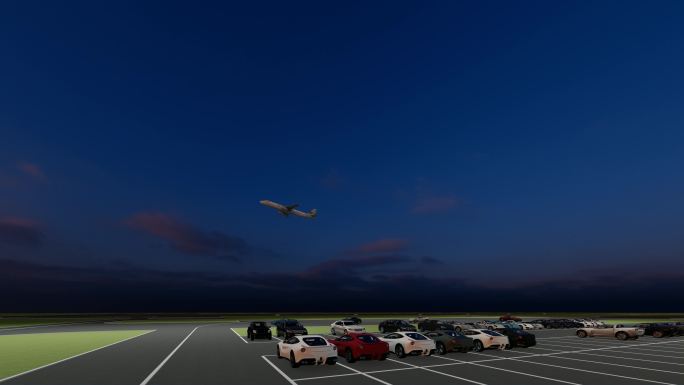 飞机起飞航站楼灯光亮化设计展示案例