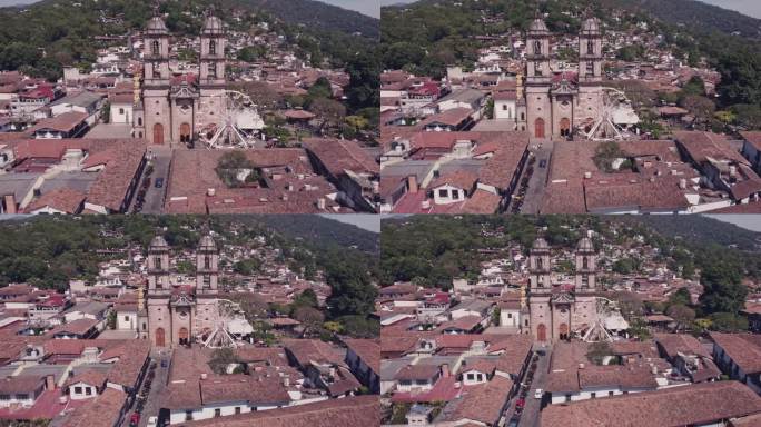 墨西哥布拉沃山谷中心主教堂正面的反向拍摄