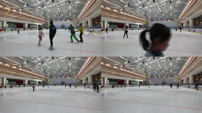上海嘉定南翔印象城溜冰场延时摄影