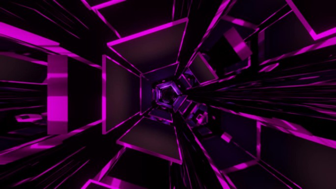 紫光在有方块的房间里闪烁。循环动画