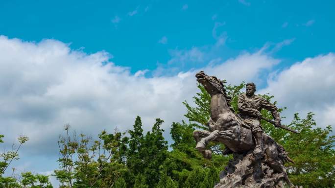 惠州叶挺纪念园雕像延时-4K-4-50P