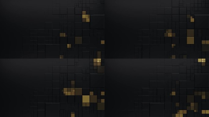 抽象几何黑色和金色背景。