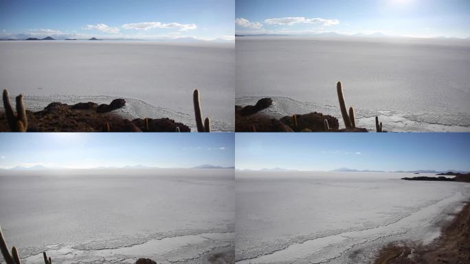 大乌尤尼盐湖，位于玻利维亚安第斯山脉的雷亚尔山脉