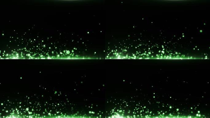 4K绿色粒子光斑光点闪烁通道元素