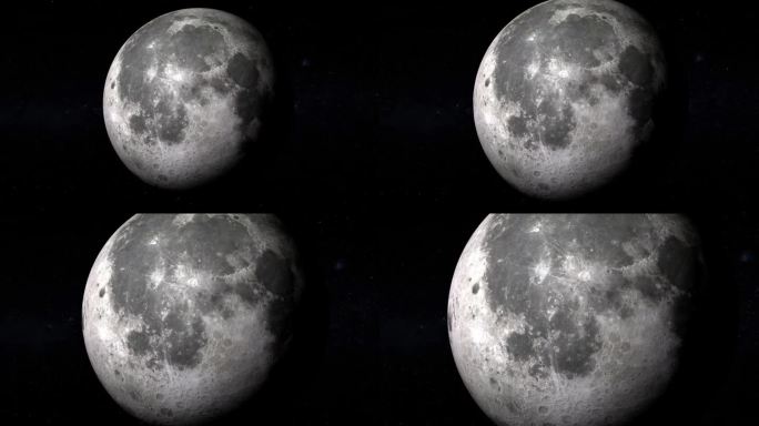 地球的卫星-月球从太空-现实的宇宙场景与星星