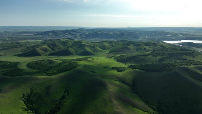 大兴安岭丘陵山地夏日风景