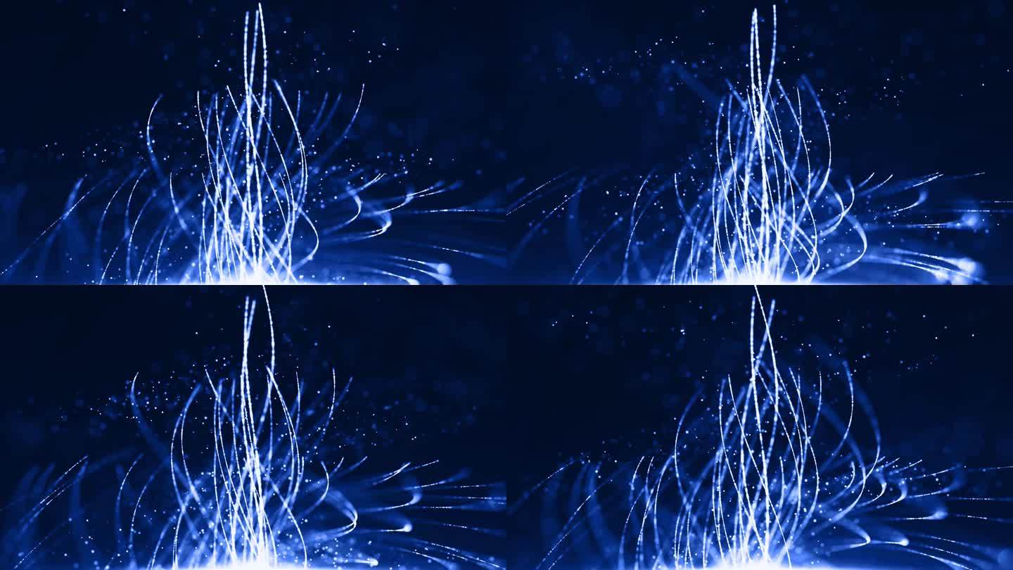 4K意境抽象粒子闪烁线条视频背景