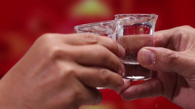 传统节日 春节喝酒碰杯