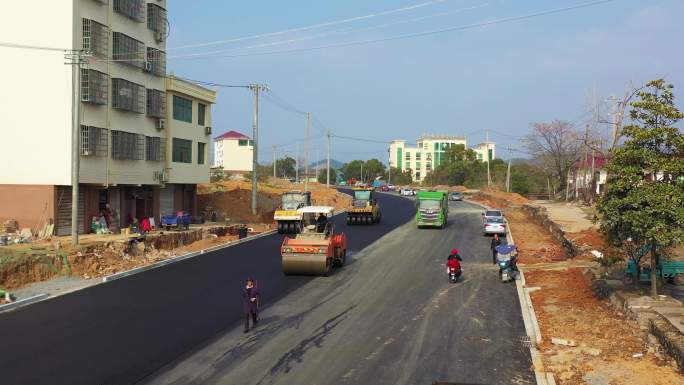 乡道施工铺路