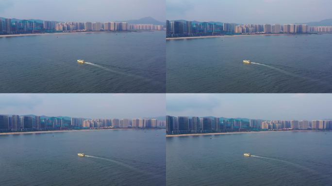 惠州大亚湾黄金海岸航拍视频4K