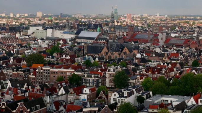 荷兰阿姆斯特丹鸟瞰航拍