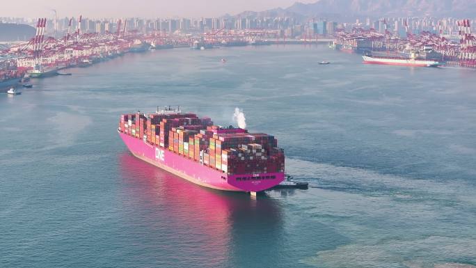 ONE粉色超大型集装箱船进港 -5