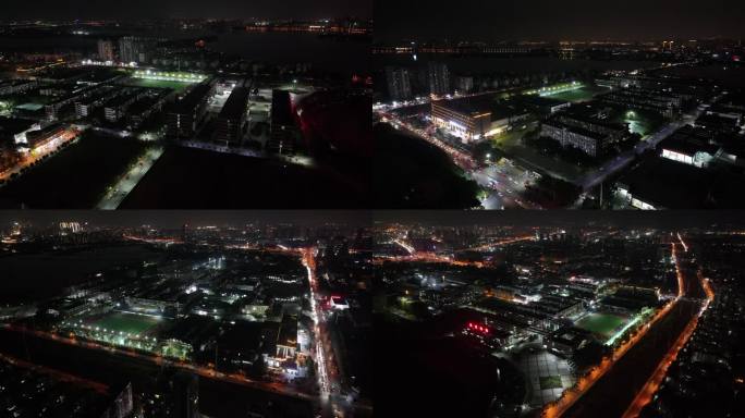 武汉铁路职业技术学院夜景航拍