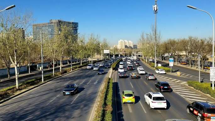 车流延时北京道路交通