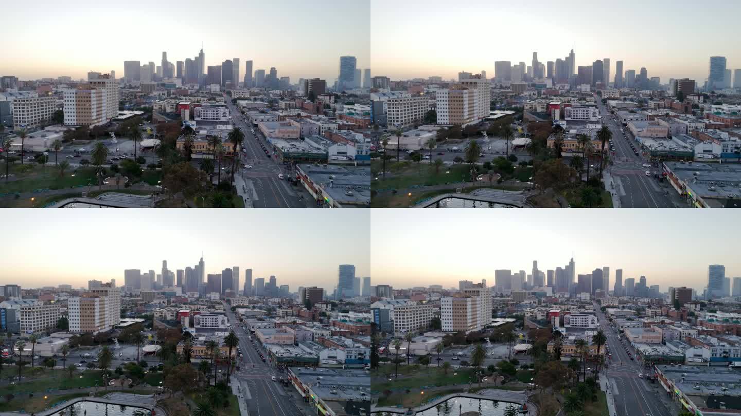 加州洛杉矶市中心高楼大厦郊区住宅小区