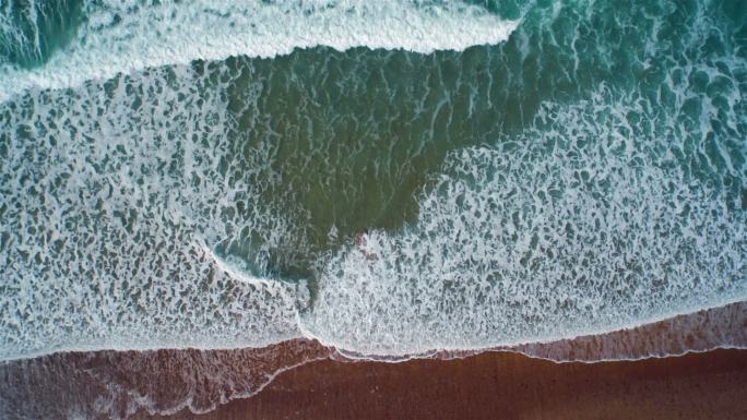 海浪层层叠叠 海浪冲击冲刷特写 唯美空镜