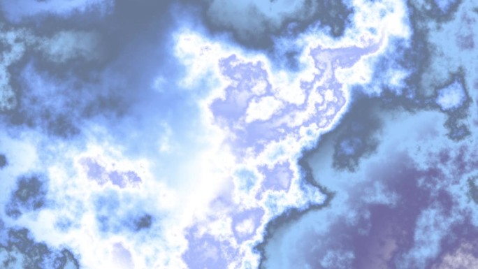无缝抽象迷幻波背景循环播放。4 k的视频。云状星云效应