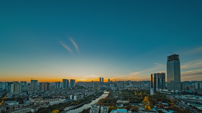 8k 贵阳晚霞落日日转夜延时