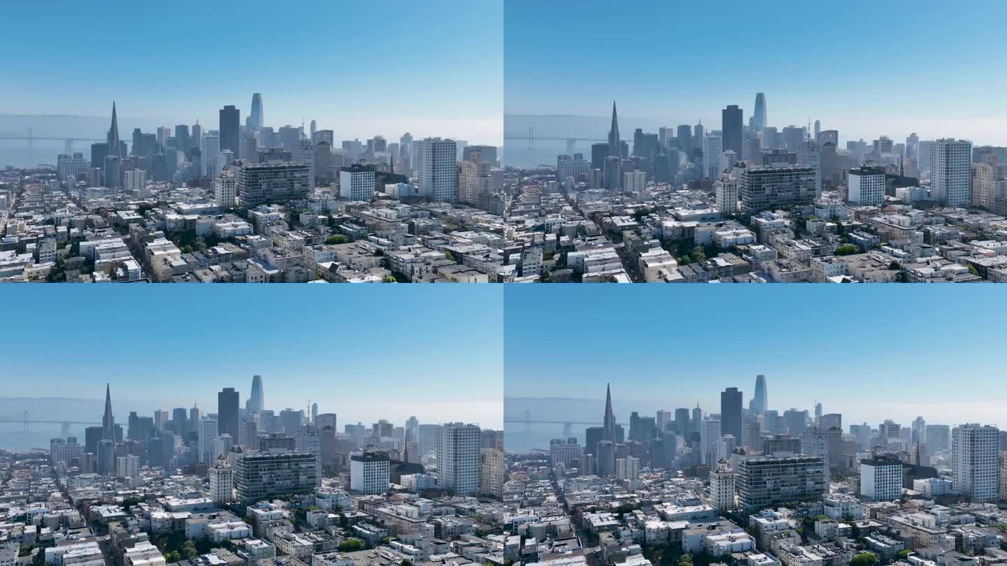 美国加州旧金山的雾城。