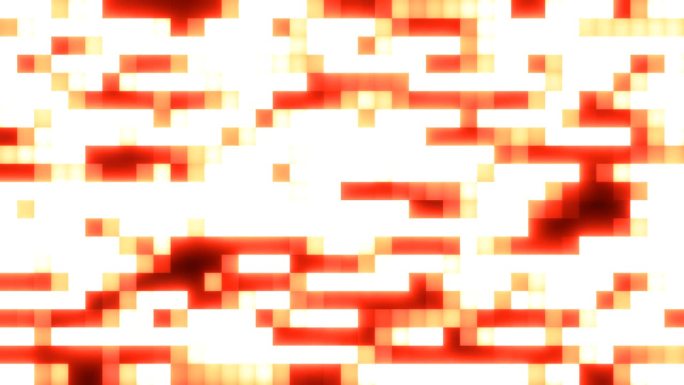 抽象黄橙复古像素潮数字背景的移动能量砖方块在黑色背景