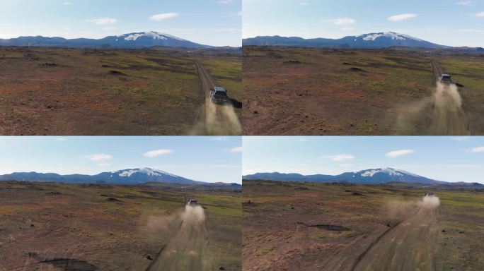 从无人驾驶飞机到欧洲的夏季，横穿冰岛兰德曼纳劳加山脉的道路